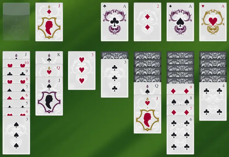 Moving a King card to an empty tableau position
