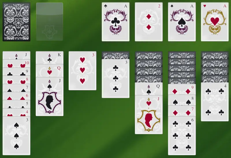 Flip over the waste pile after the draw pile is empty